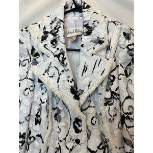 Joseph Ribkoff 4 Black & White Floral Burnout Jacket NWT $251